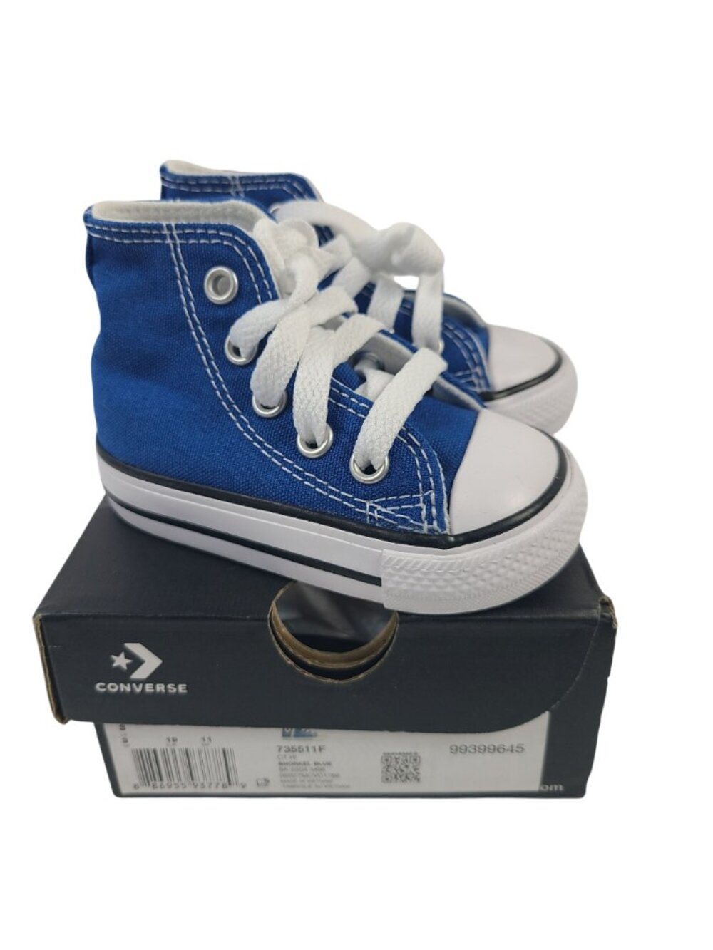 NEW Converse Chuck Taylor All Star Infant High Top Sneakers Snorkel Blue Size 3 - Picture 5 of 6